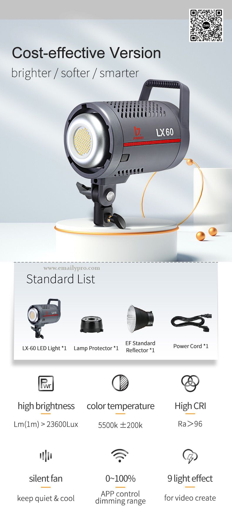 JINBEI LED LX-60 video light 