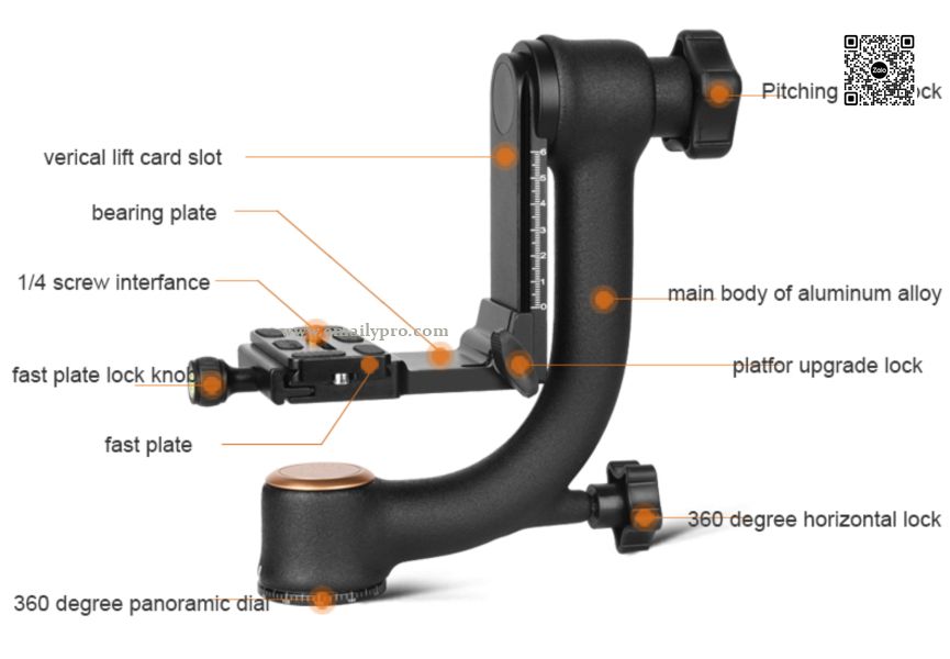 HEAD gimbal Q45S - BEIKE Tải trọng nặng 15kg 