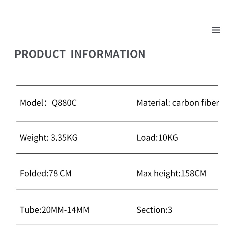 CHÂN MÁY QUAY Beike Q880C Carbon