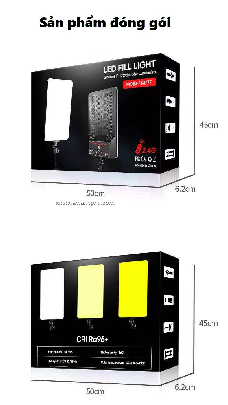 ĐÈN LED VIDEO LIGHT M-666 3000K-6500K 85W