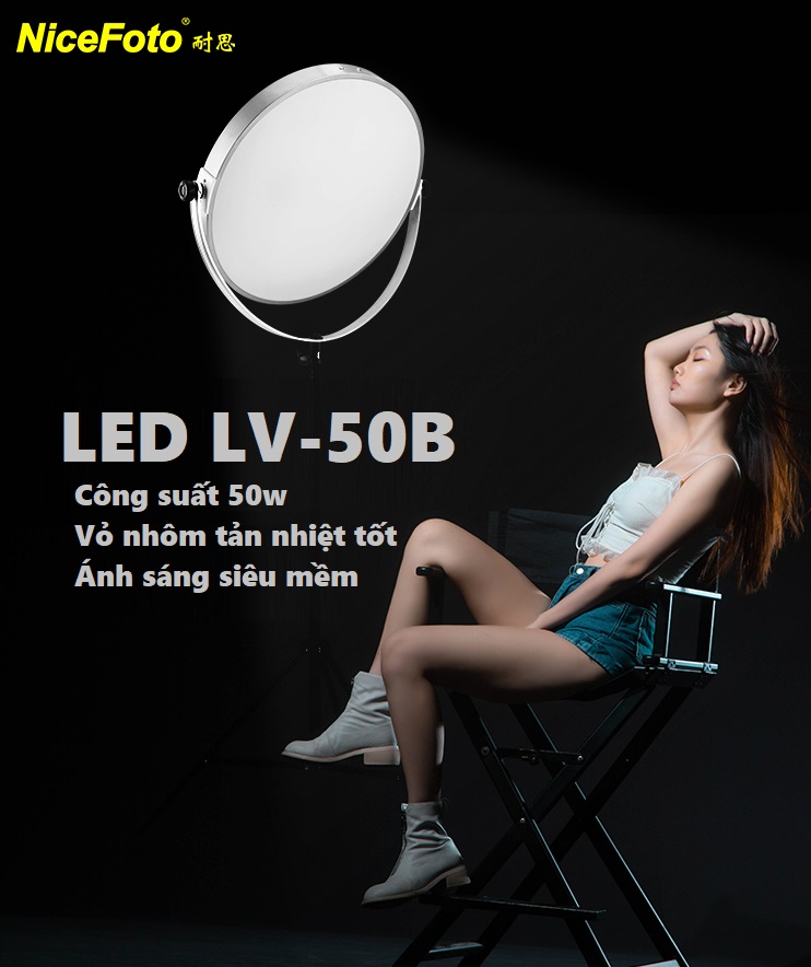 Đèn LED LIVETREAM LV-50B NiceFoto 50W