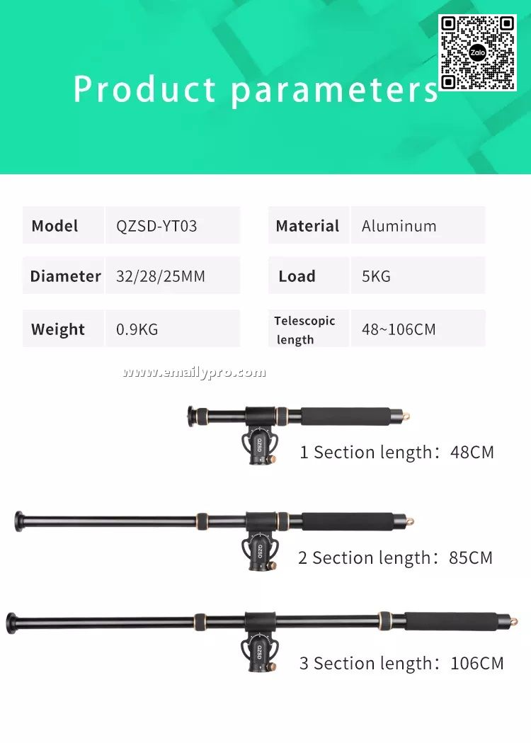 Thanh ngang Arm Tripod Beike QZSD-YT03