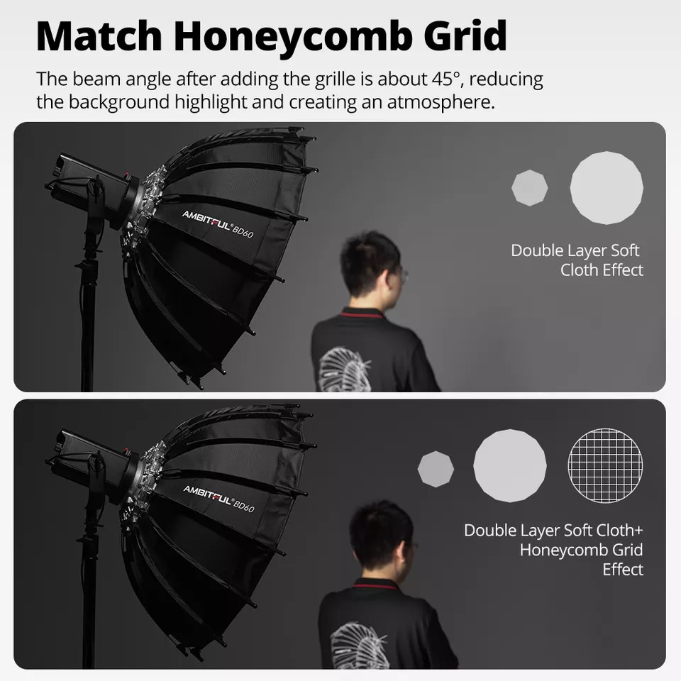 Softbox AMBITFUL BD 60cm Parabol Beauty Dish 