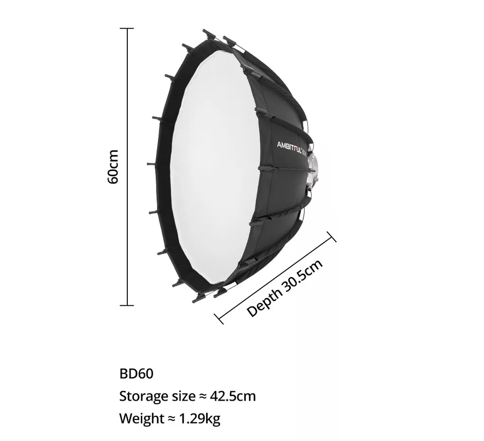 Softbox AMBITFUL BD 60cm Parabol Beauty Dish 