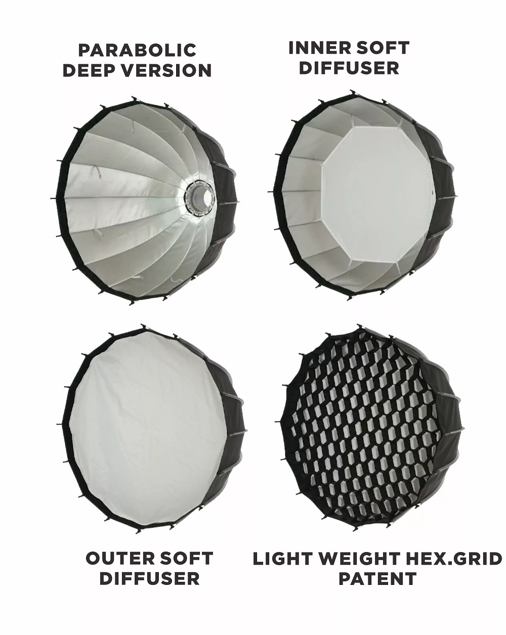 Softbox DEEP 120cm Parabolic E.Pro Grid 