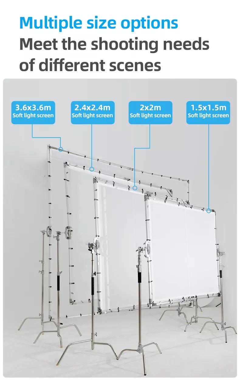 FRAME SCRIM DIFFUSER 200cm X200cm -THAO TÁC NHANH