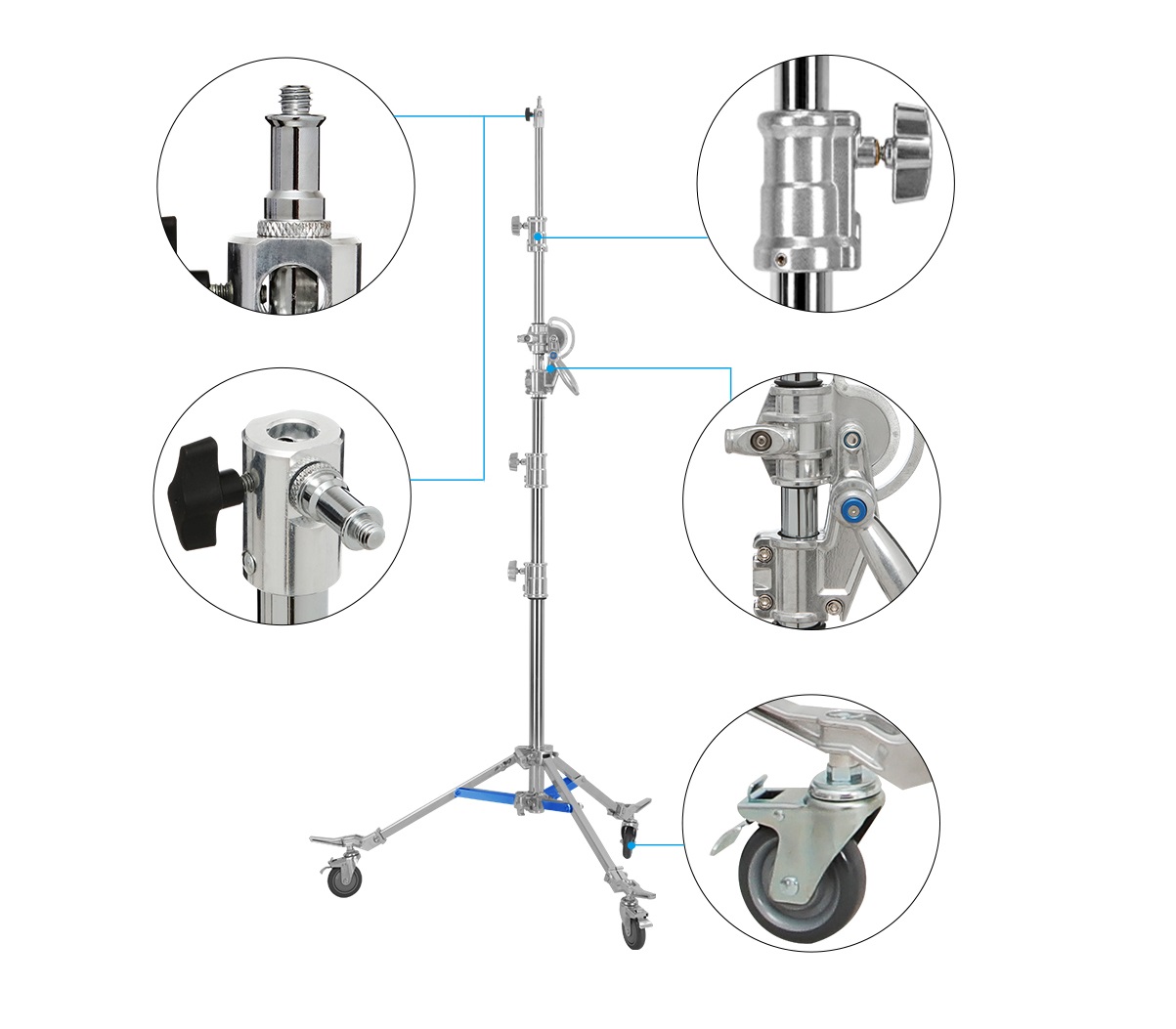 Chân boom đèn studio Jinbei M-6 2in1 