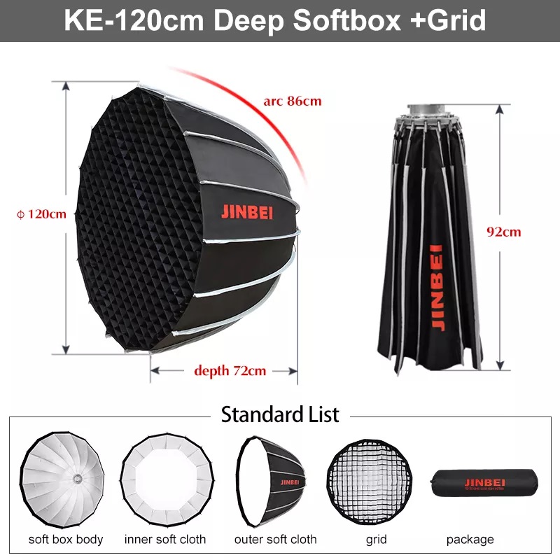 Softbox JINBEI KE-120cm Parabolic DEEP