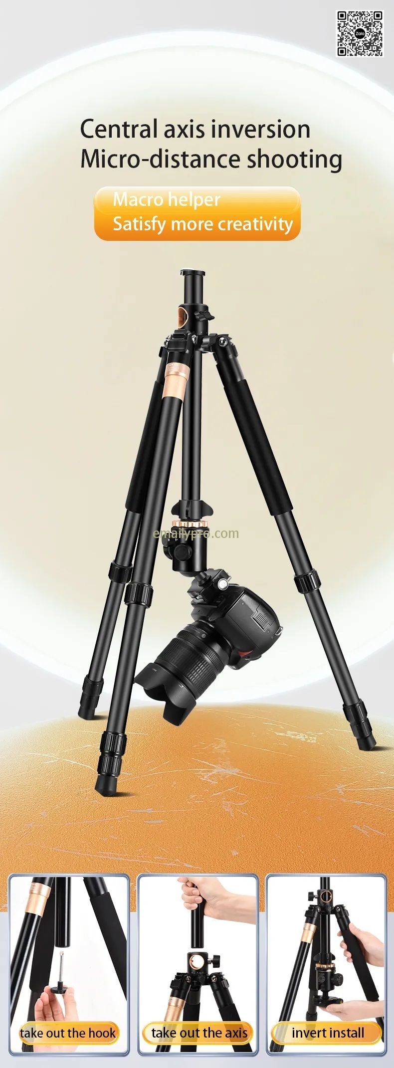 Chân Máy Ảnh Tripod Beike QZSD-Q992H