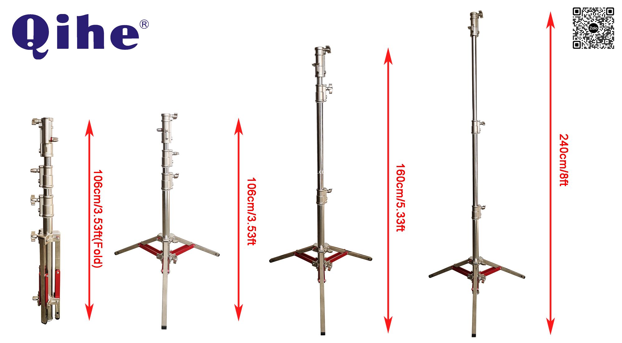 CHÂN ĐÈN QH- S2400 Chân đế bằng thép