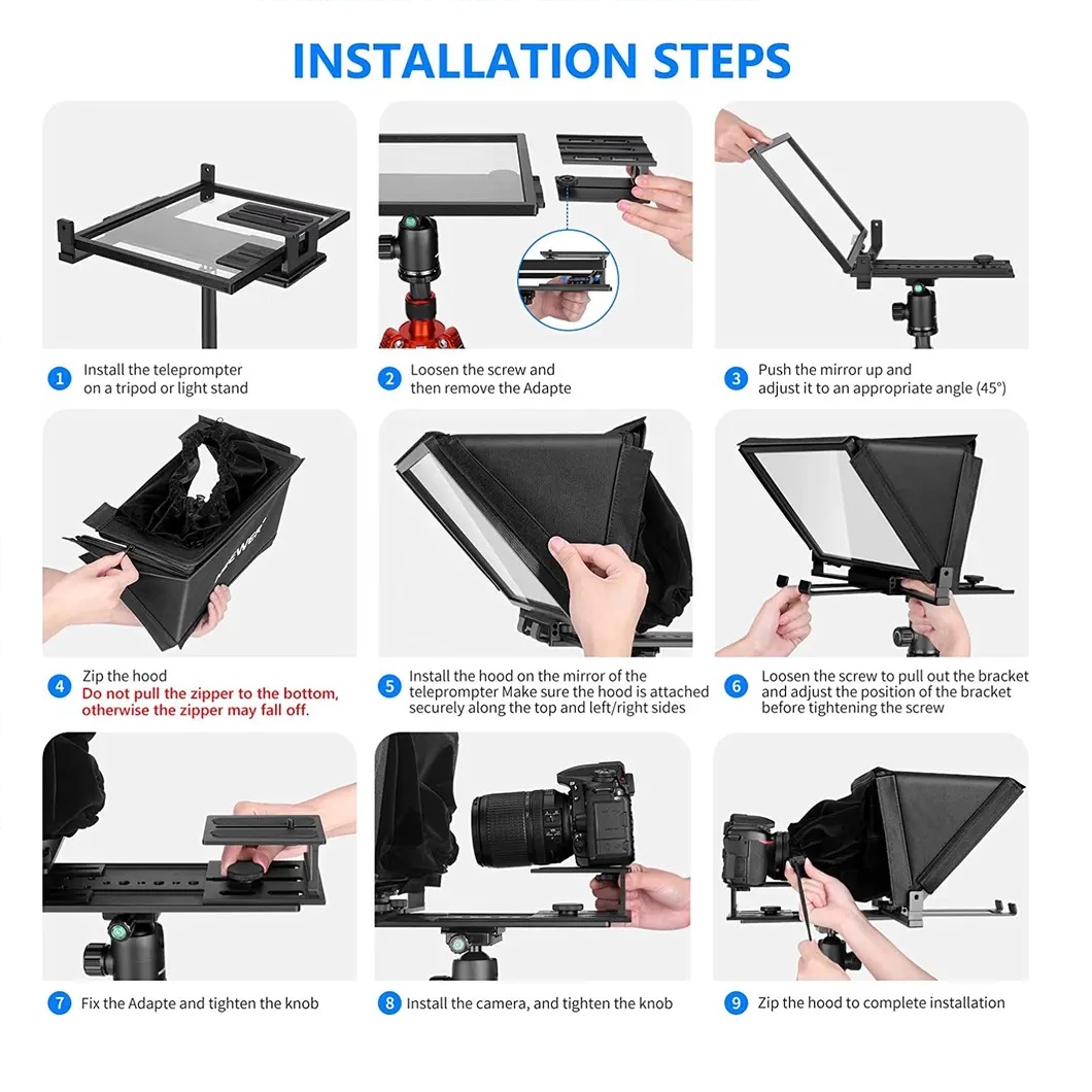  Teleprompter INMEI Professionnel 12 Inch