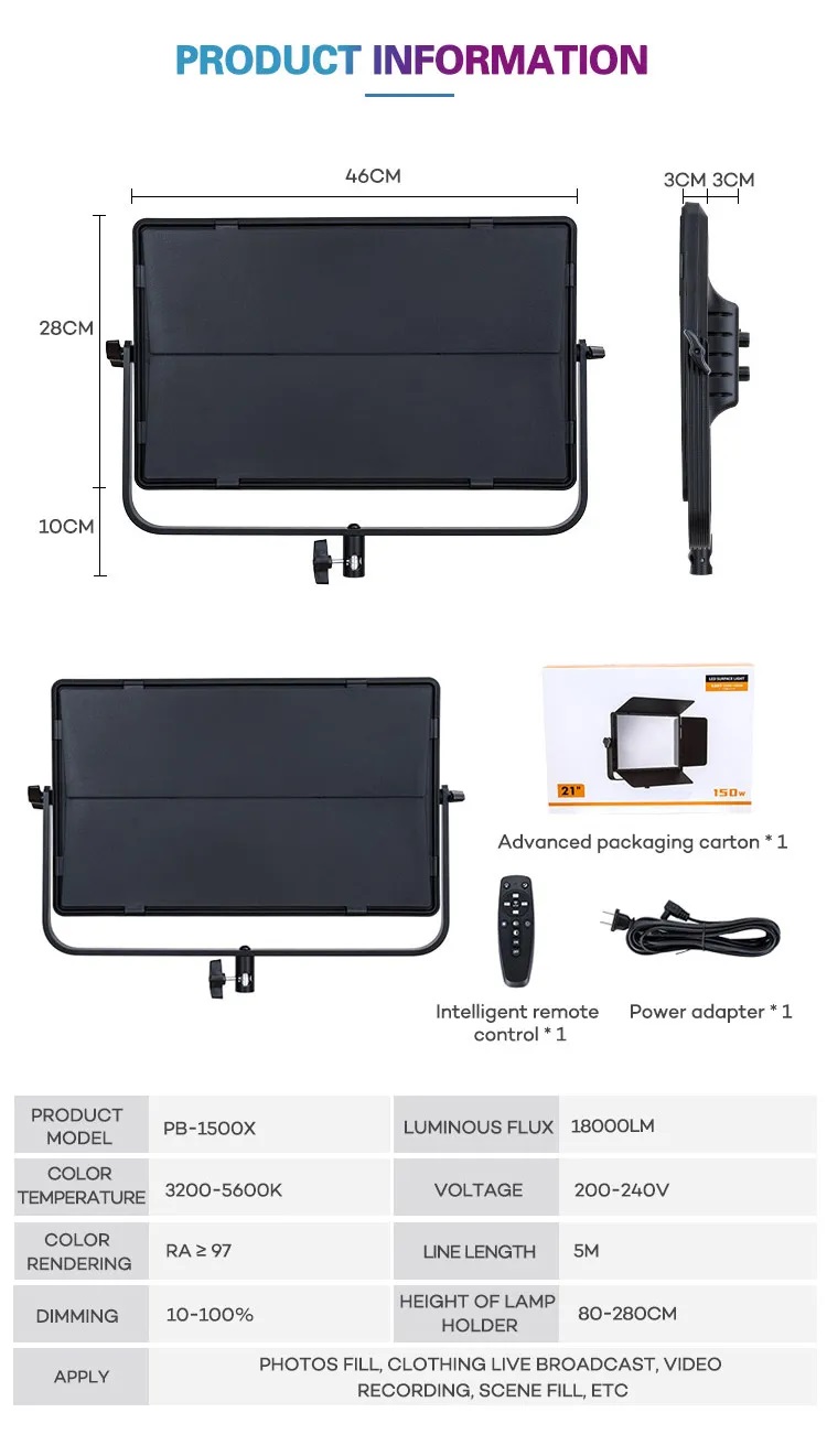 ​LED BẢNG PB-1500X - 120W Bi 3200-5600K