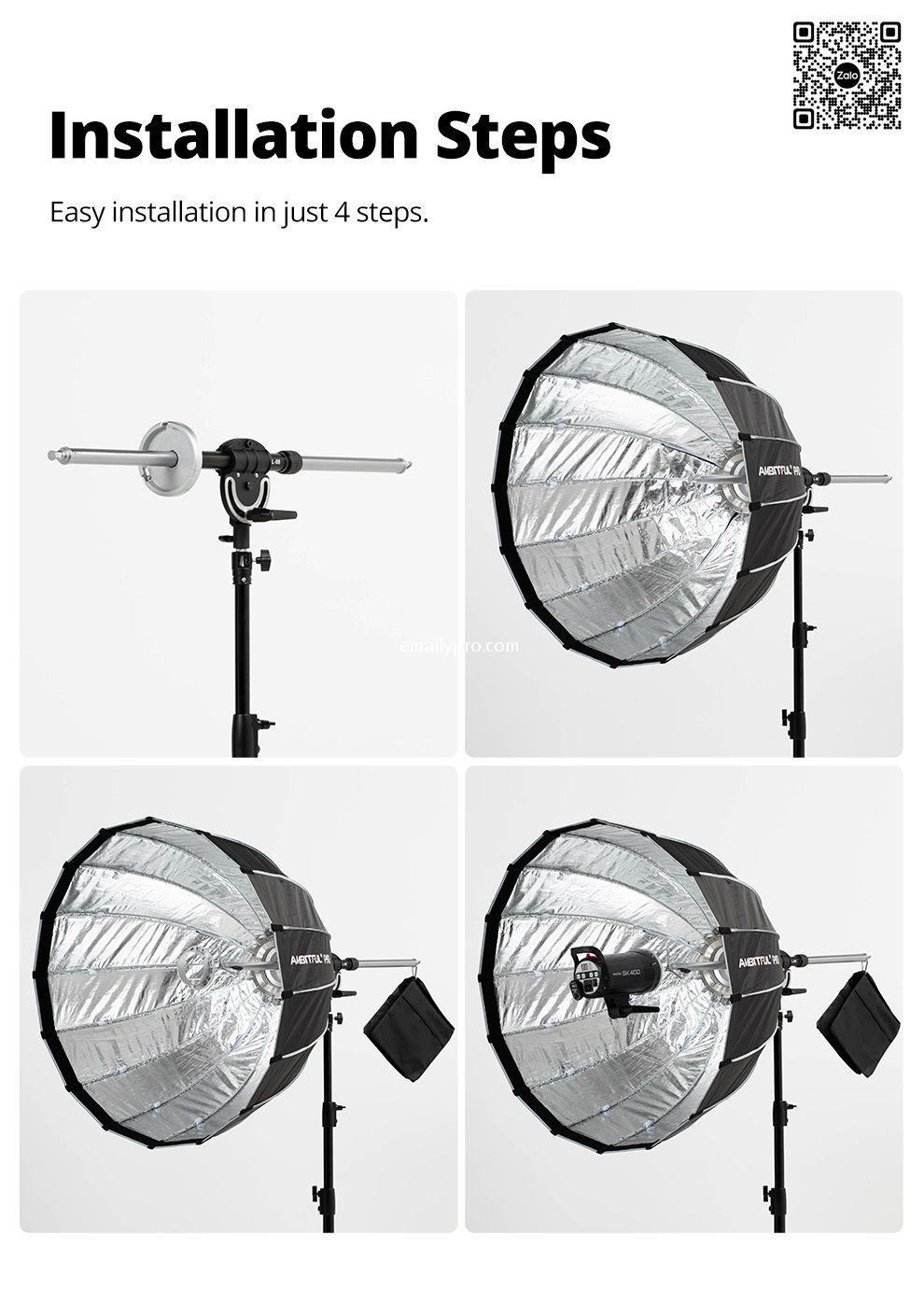 Zoom Focus System SOFTBOX AMBITFUL AL-08 Bowens