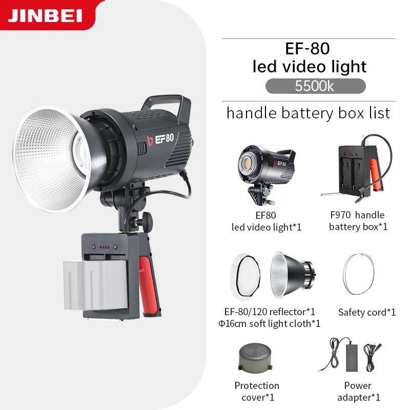 Jinbei EF-80 LED Video KiT 5500K 