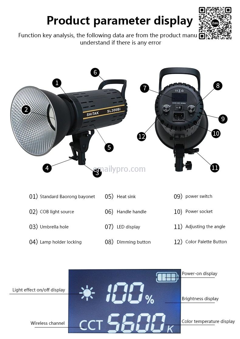 LED VIDEO LIGHT SHiTAK 300Bi