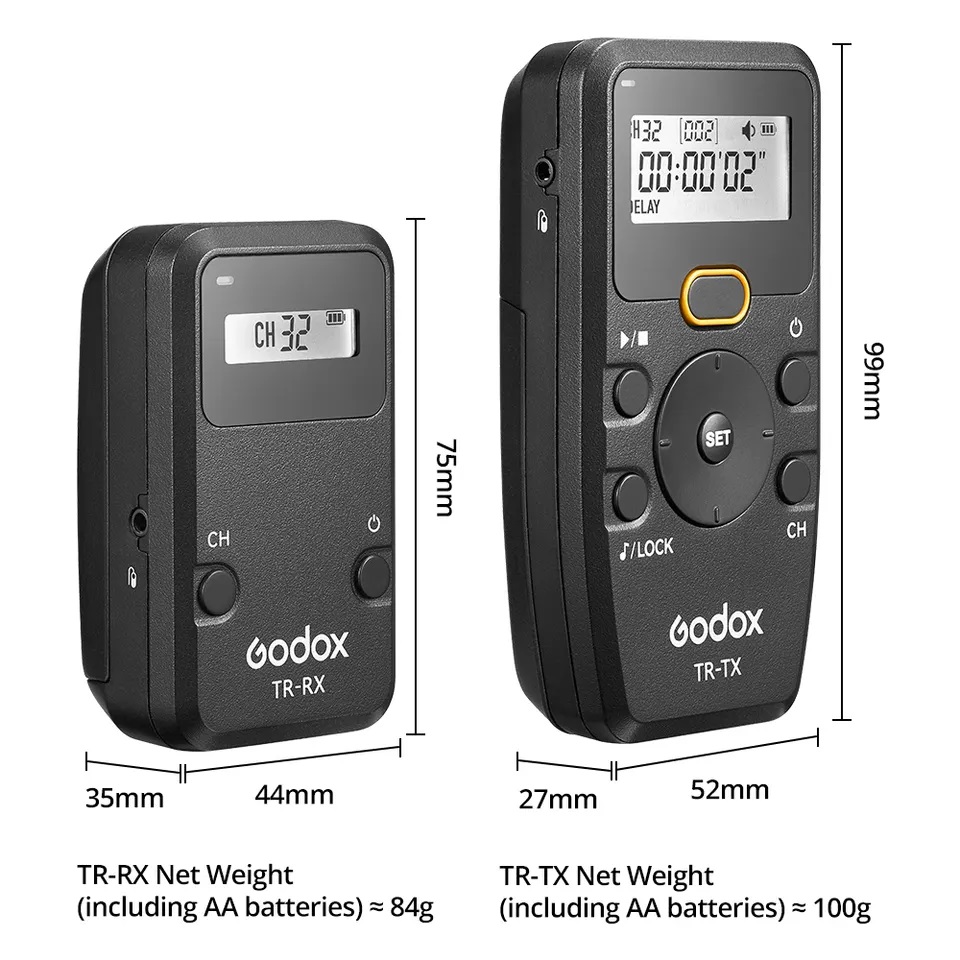 Godox Điều khiển từ xa TR-C1 /TR-C3 / TR-N1 / TR-N3 / TR-S1 / TR-S3