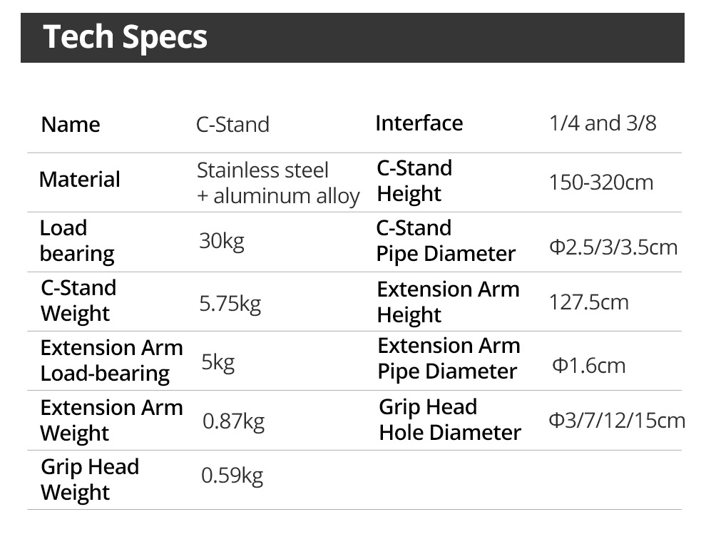 Photography C Stand light stand AMBITFUL 