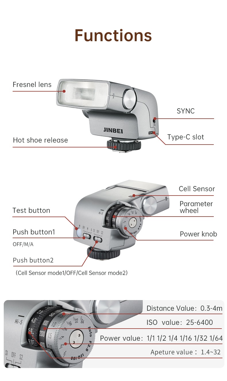 Jinbei Hi-5 Retro Speedlite MINI