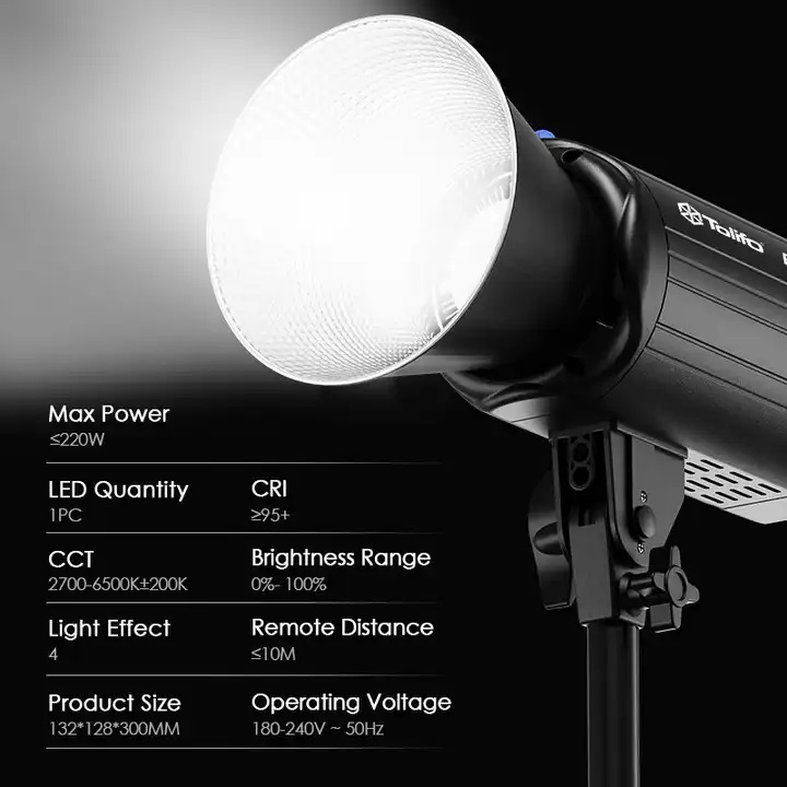 LED LIVESTREAM TOLIFO FS-200B 220w 2700-6500