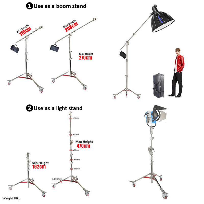 CHÂN BOOM LIGHT STAND L6-2400 QIHE 