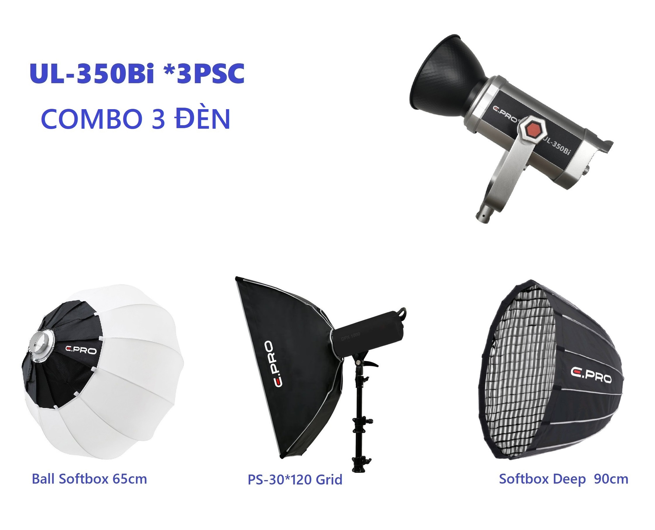 Combo 3 Đèn Livestream UL-35OBi 350W