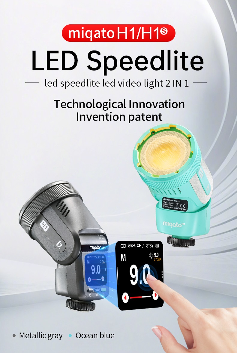 Flash Speedlite Miqato H1 Led JINBEI 2IN1