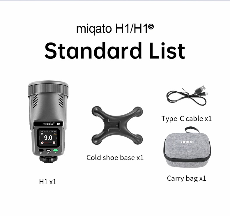 Flash Speedlite Miqato H1 Led JINBEI 2IN1