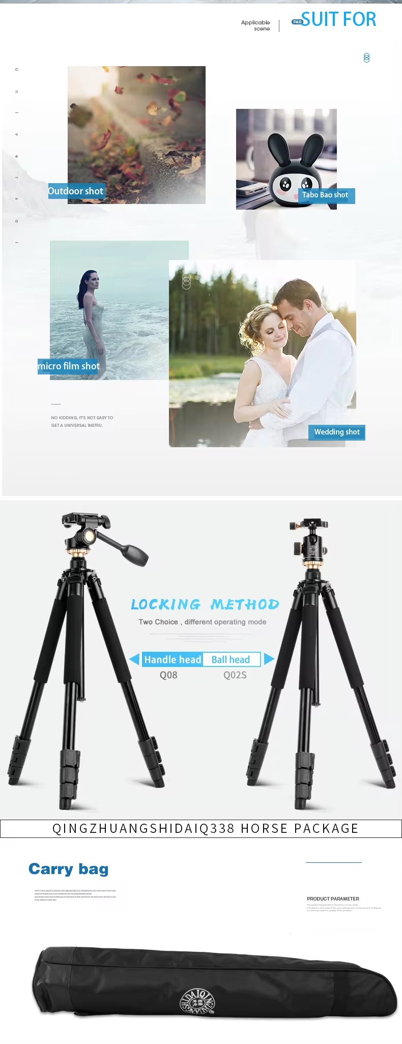 Chân Máy Ảnh Tripod Beike Q-338