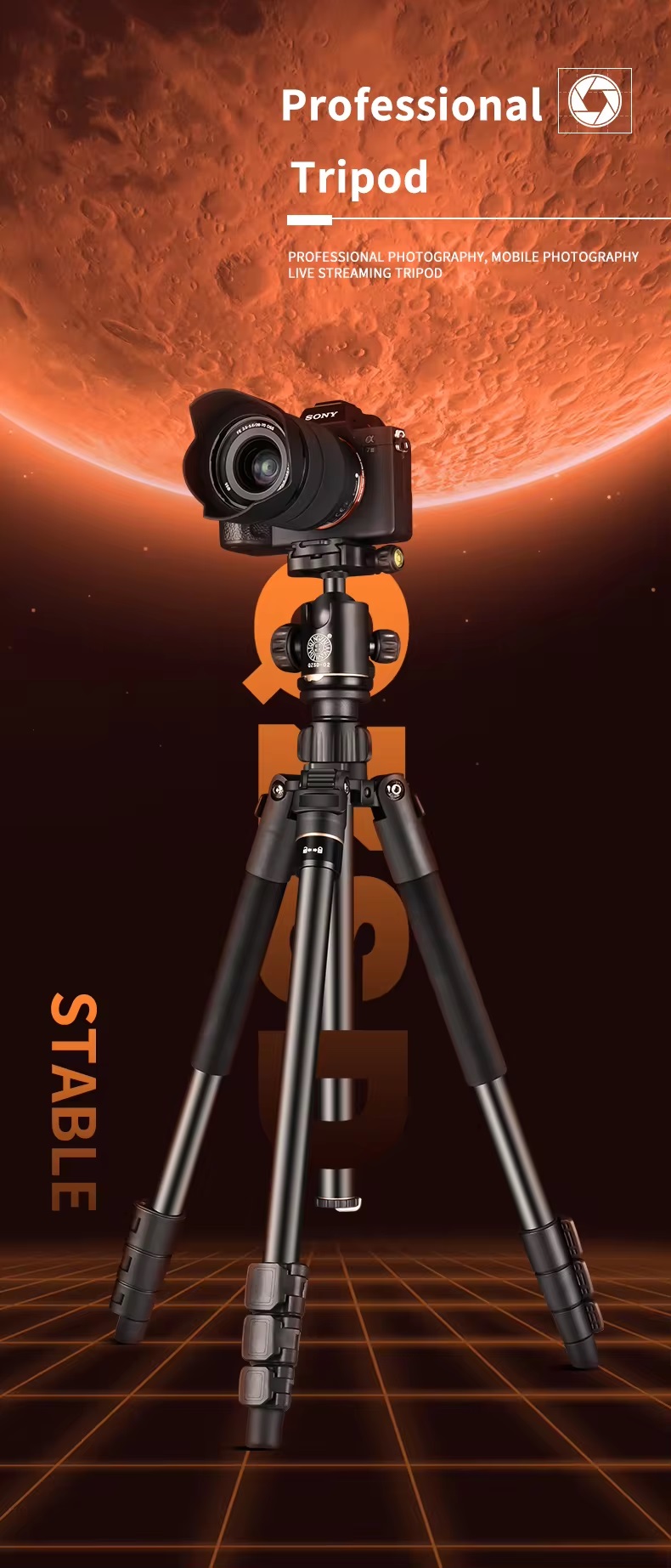 Chân Máy Ảnh Tripod Beike Q-518