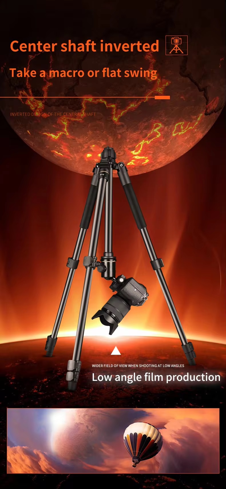 Chân Máy Ảnh Tripod Beike Q-518