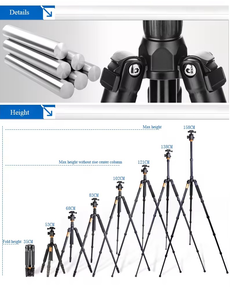 Chân Máy Ảnh Tripod Beike Q-666