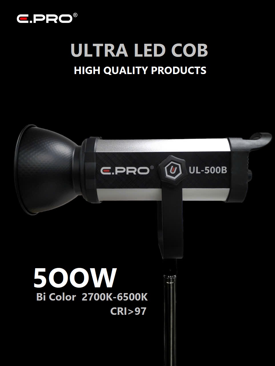 Đèn LED E.PRO UL-500Bi Color 2700-6500K