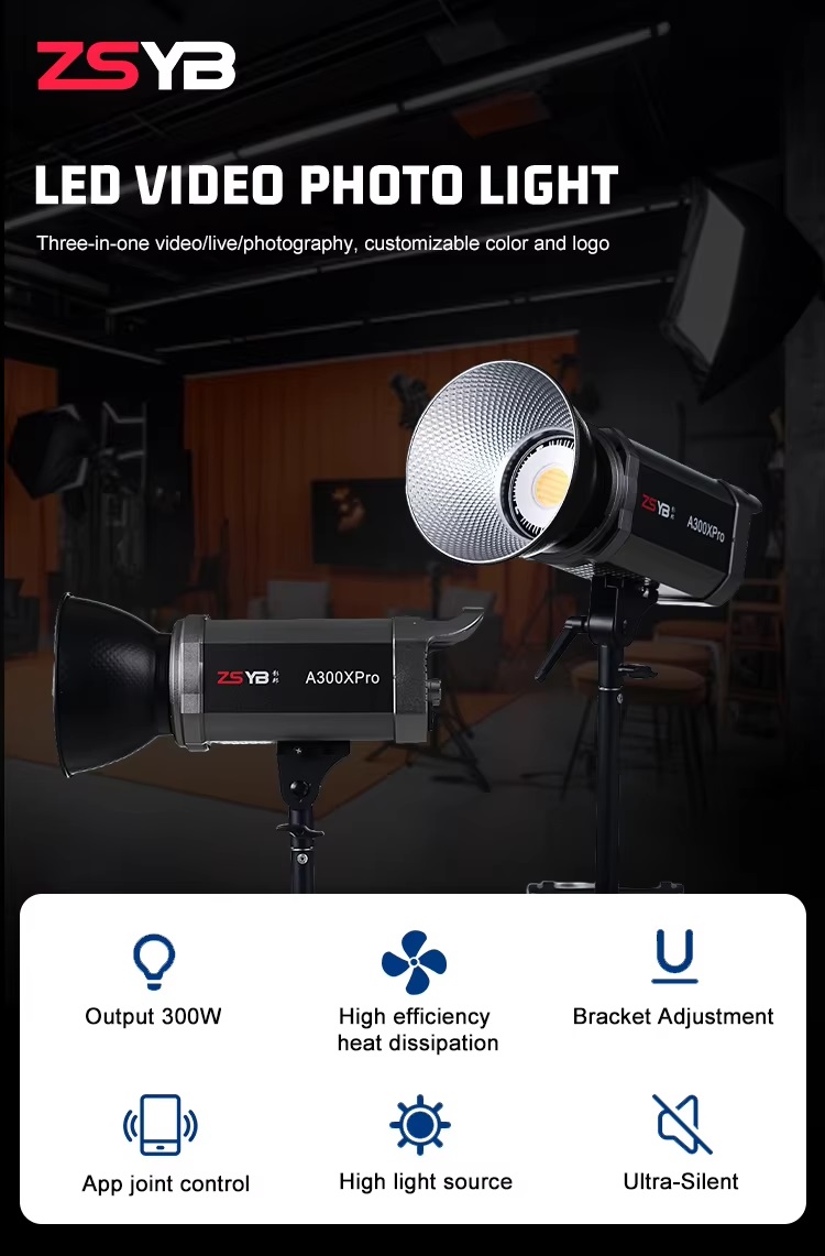 ZSYB LED COB A300 XPRO 300W Bi Color 2700K -6500K