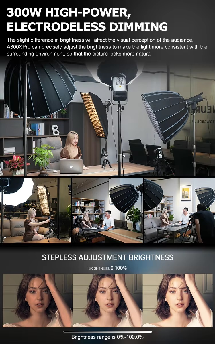 ZSYB LED COB A300 XPRO 300W Bi Color 2700K -6500K