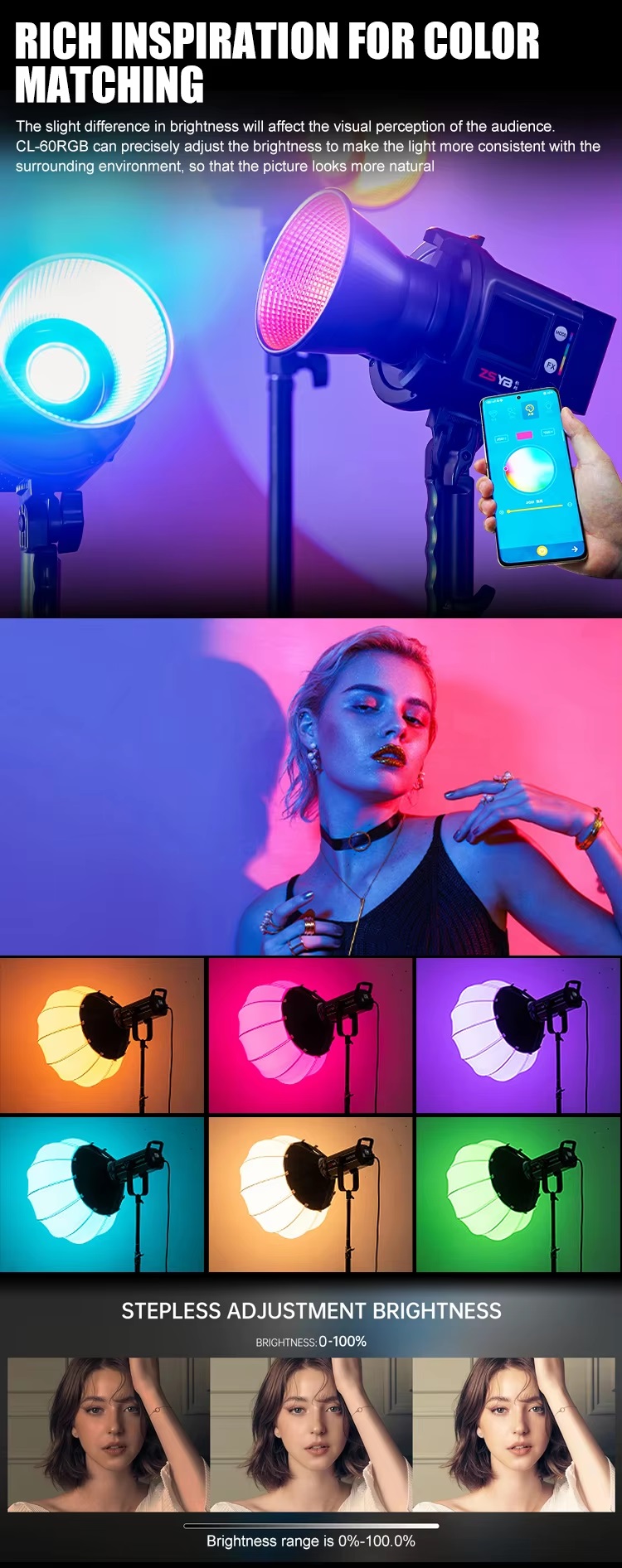 Đèn ZSYB 60W - CL-60RGB