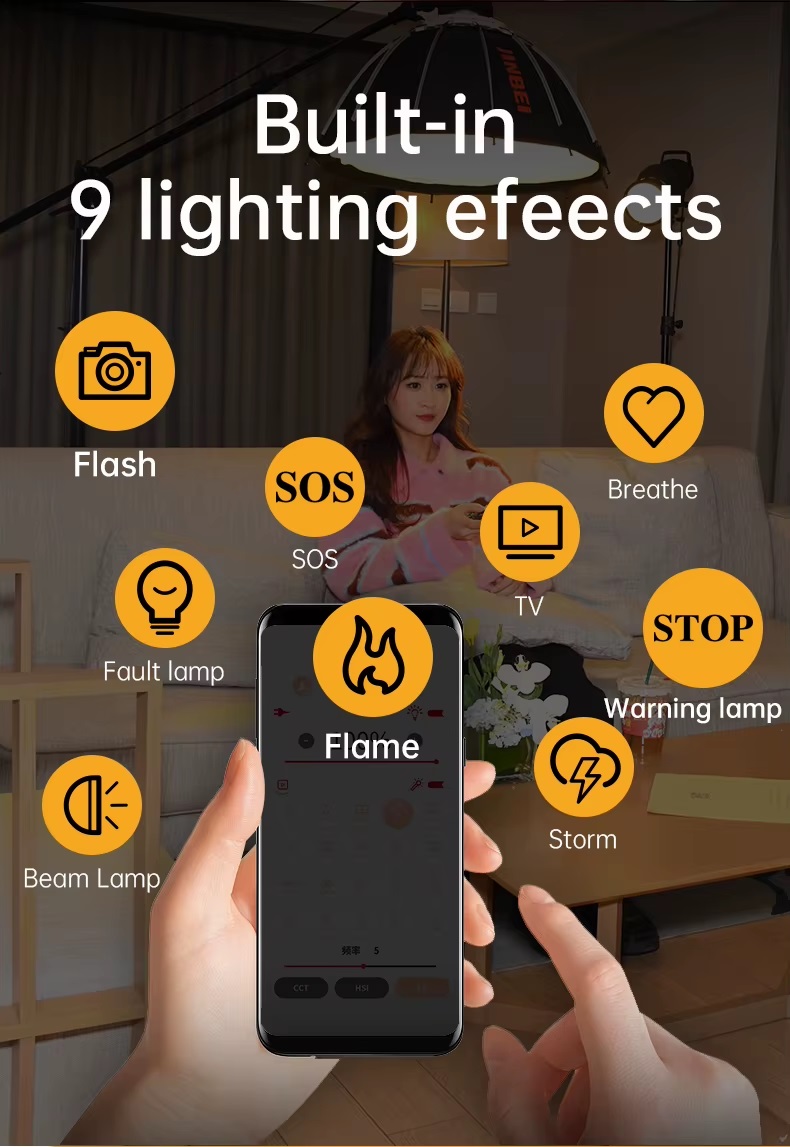 Jinbei EF-60Bi 2700-6500K led trợ sáng cầm tay 