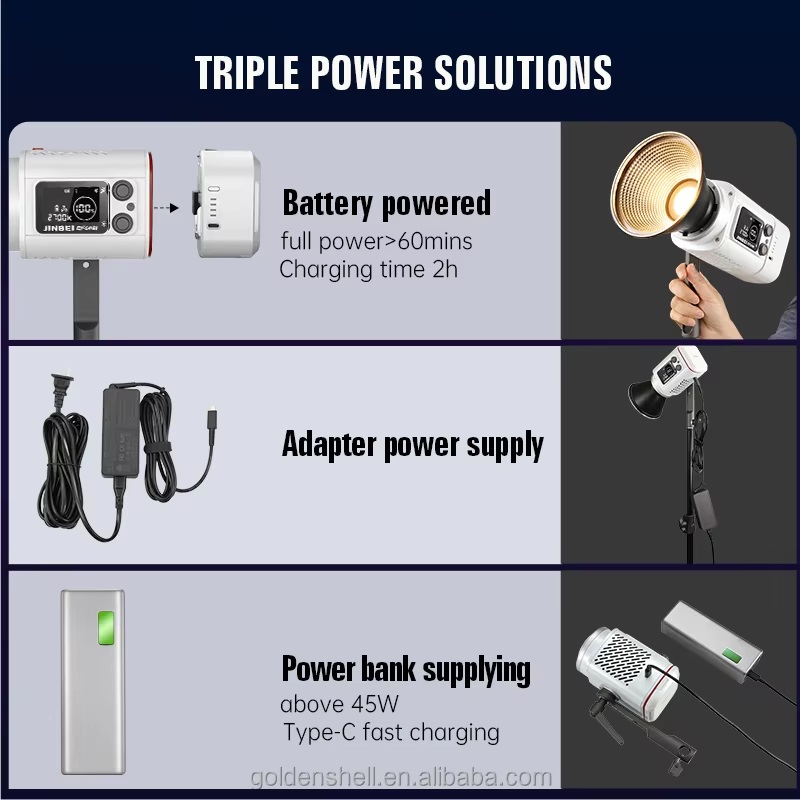 Jinbei EF-60Bi 2700-6500K led trợ sáng cầm tay 