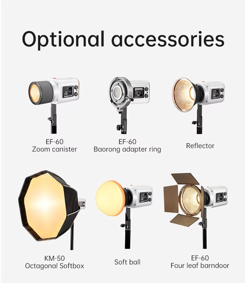 Jinbei EF-60Bi 2700-6500K led trợ sáng cầm tay 