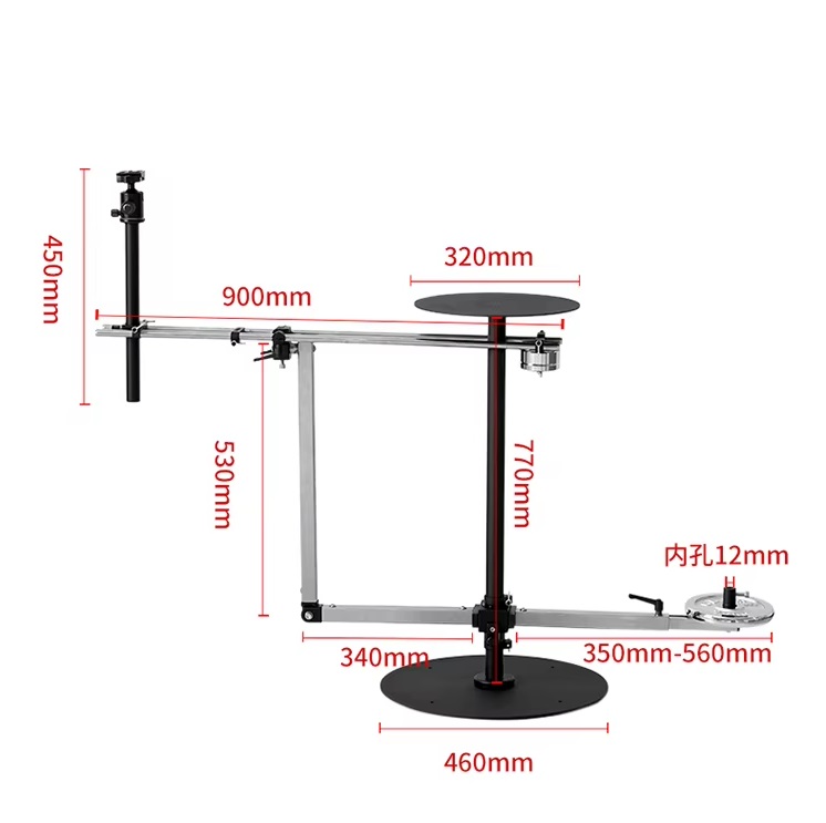 Bàn xoay chụp sản phẩm 2 trục 360 Độ EX-360 PRO