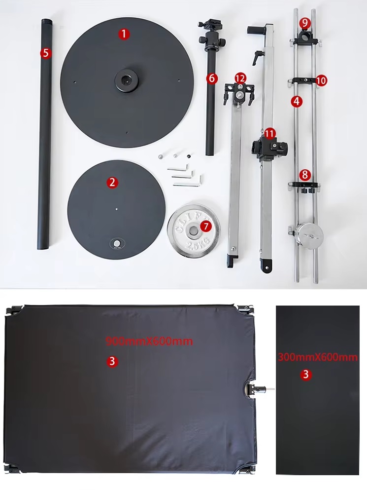 Bàn xoay chụp sản phẩm 2 trục 360 Độ EX-360 PRO