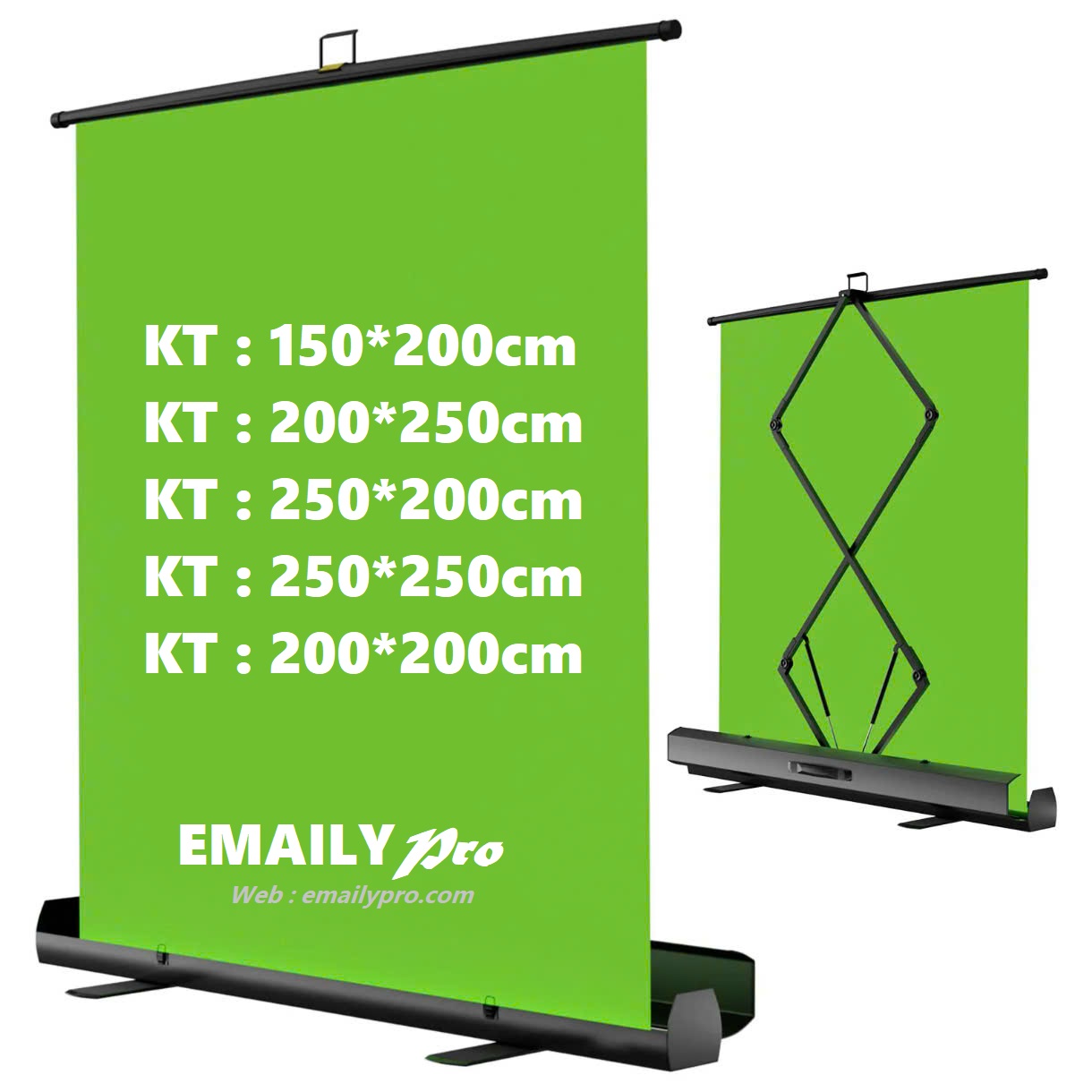 Phông Xanh Key Hình Di Động 150cm x 200cm 