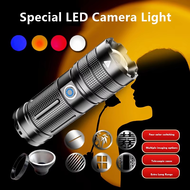 Đèn LED Pin cầm tay RGB -Gobo