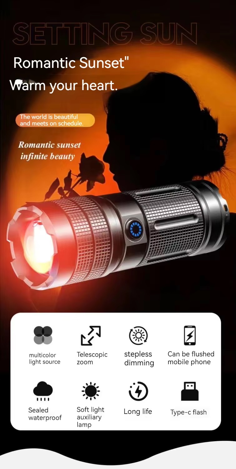 Đèn LED Pin cầm tay RGB -Gobo