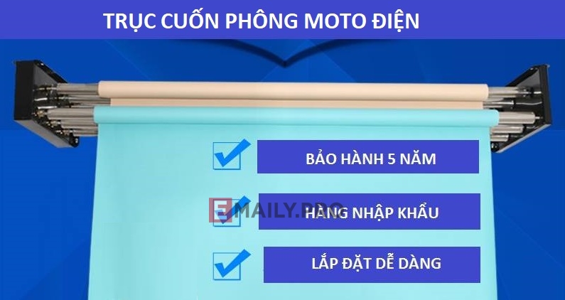 Trục cuốn phông motor điện 10 Phông