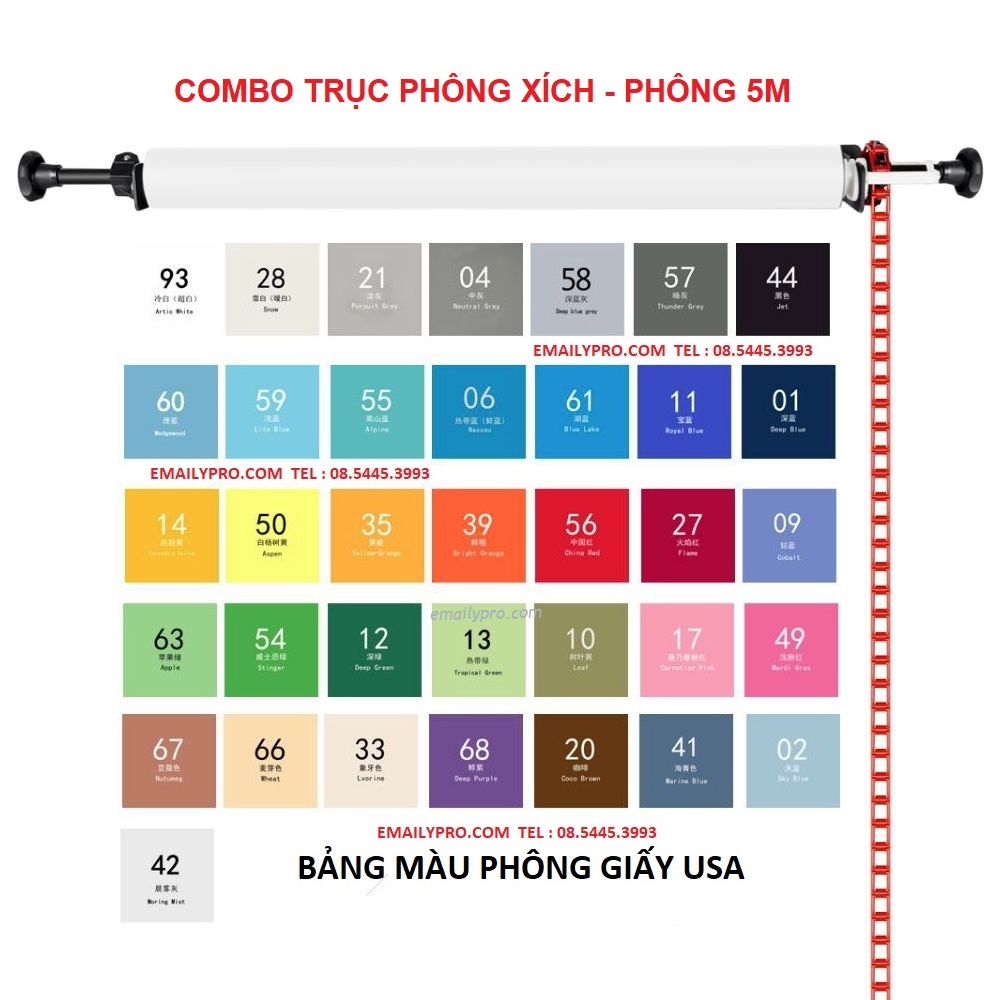 COMBO TRỤC KÉO PHÔNG 5M