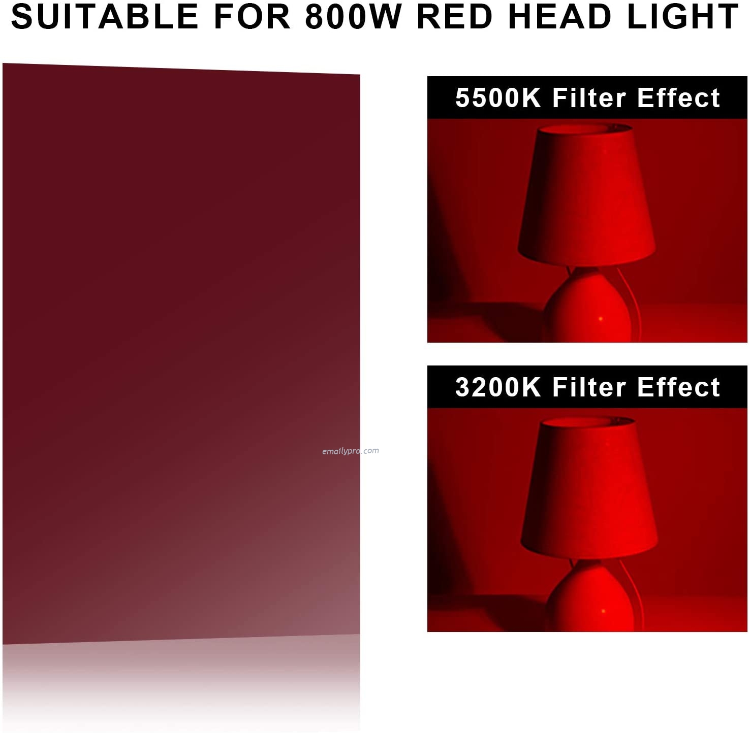 Filter gel màu lọc sáng 6 Màu Kích thước 40*50CM