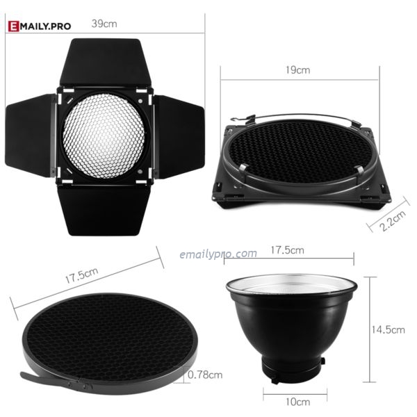 COMBO Reflector Barn Door Honeycomb -Godox BD-04