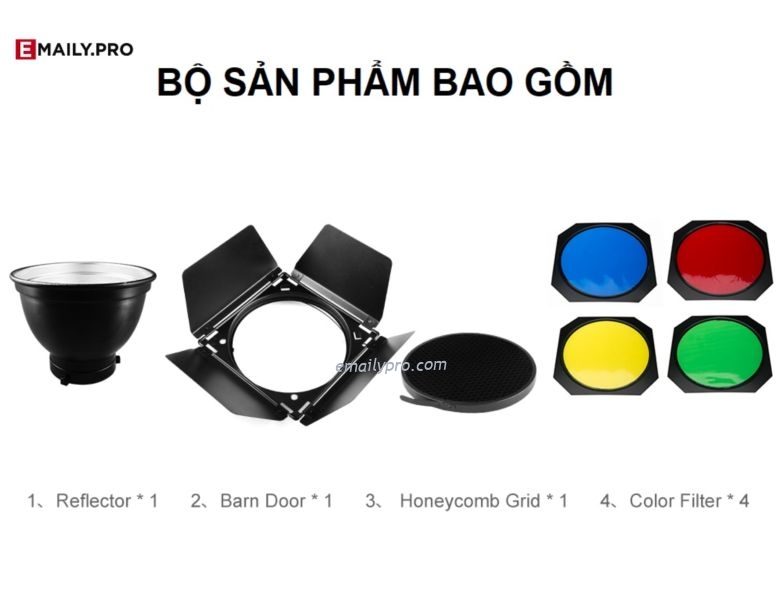 COMBO Reflector Barn Door Honeycomb -Godox BD-04