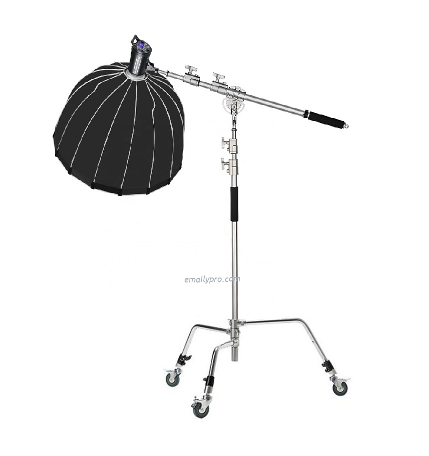 CHÂN BOOM INOX FL-320 BÁNH XE