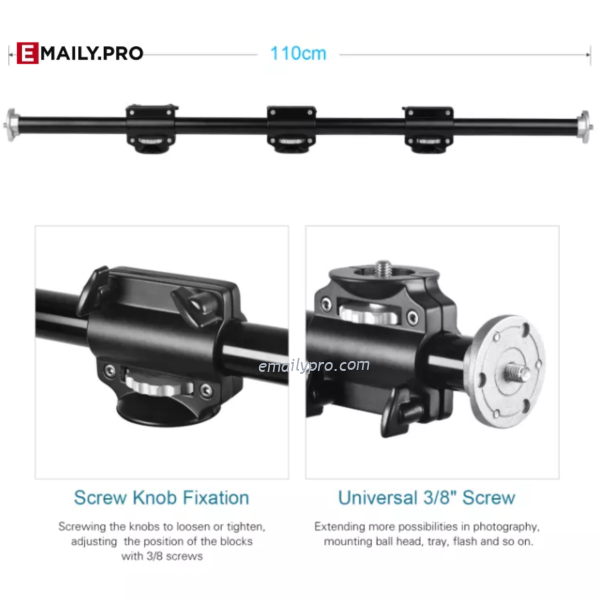 Boom Ngang Tripod 110cm+3 Kẹp